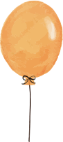 オレンジ色の風船